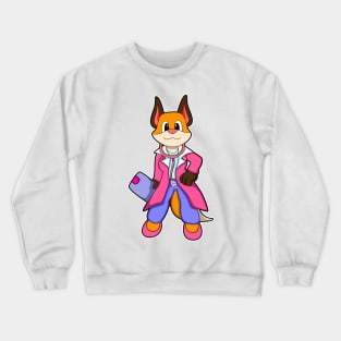 Fox as Doctor with Stethoscope Crewneck Sweatshirt